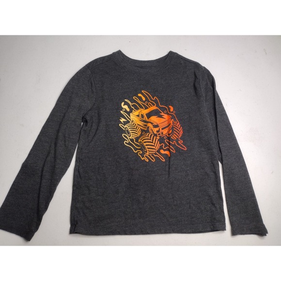 Boys Long Sleeve Shirt Bundle Size S 6/7 Old Navy Cat & Jack Camo Truck 4pc Lot - Picture 5 of 6